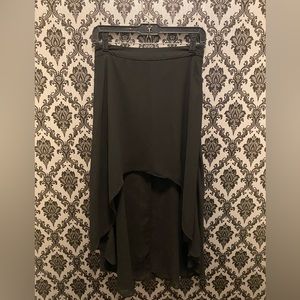 Sheer Black Highlow Skirt